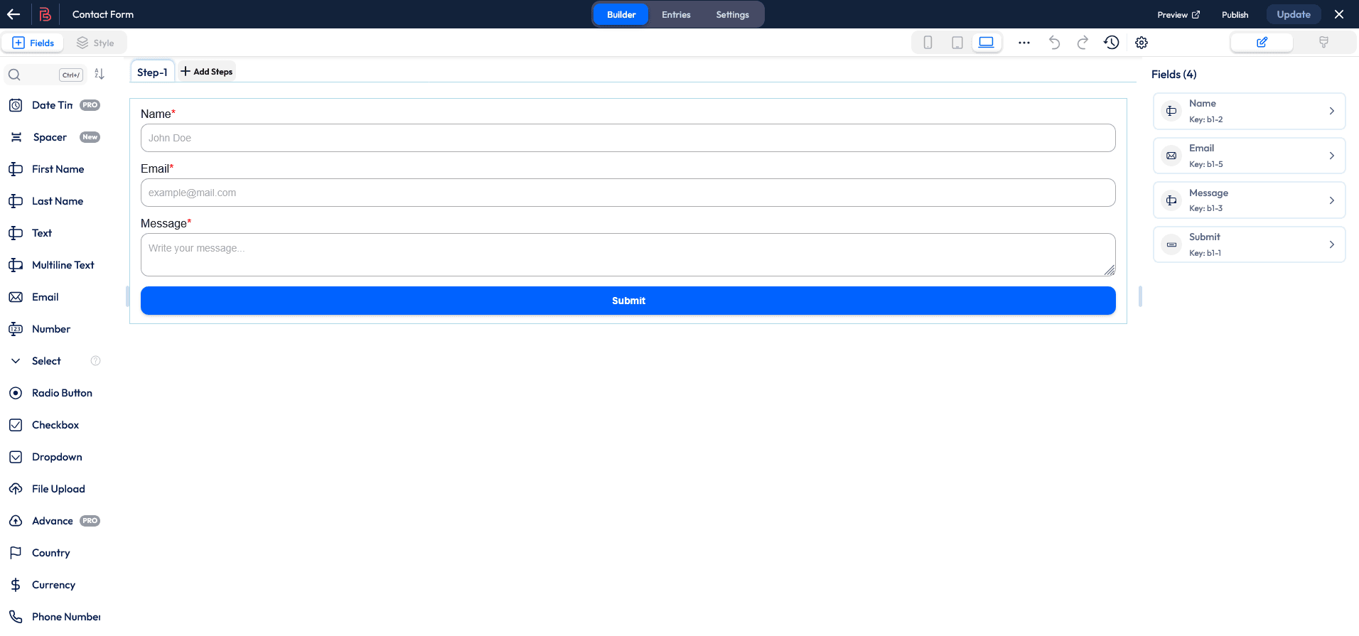 Bit Form - Most advanced form builder and entries management plugin